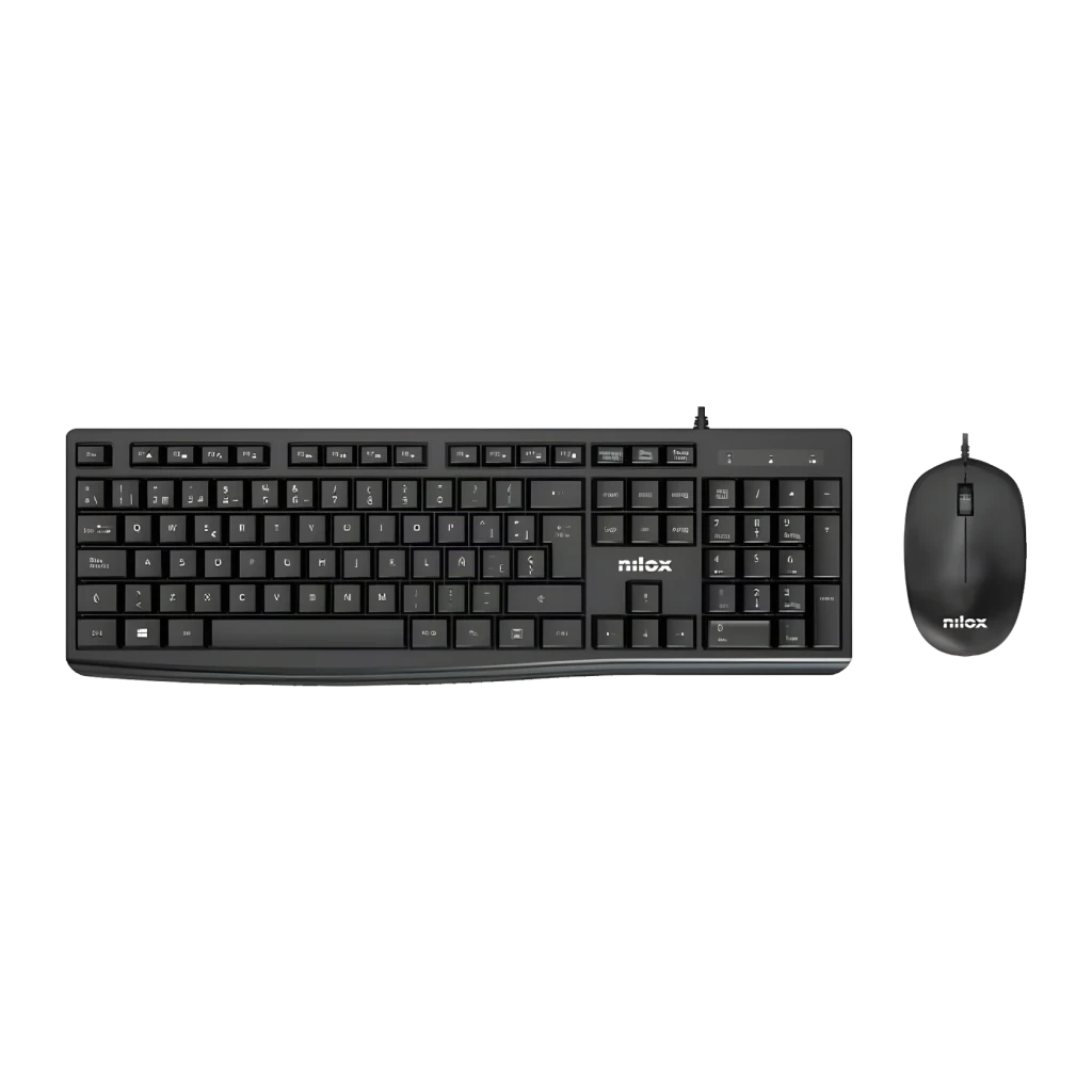 Combo Teclado y Ratón Nilox Negro QWERTY Español NXKME0012