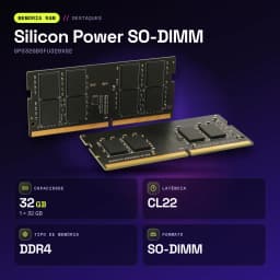 Mémoire RAM Silicon Power SO-DIMM 32Go DDR4 1x32Go 3200MHz Noir SP032GBSFU320X02 - caractéristiques, CL22