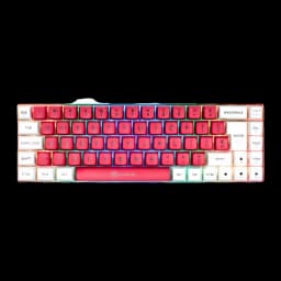 Clavier Gaming GAMIAC TKL69G Mécanique Kailh Red Hot-Swap RGB TKL Espagnol Blanc/Rose