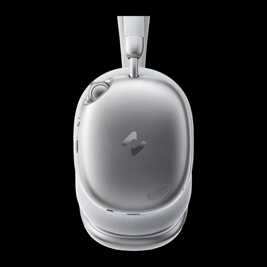 Auriculares Havit Space S1 Cancelación de Ruido Activa Diadema Plata - exterior del auricular derecho plateado con logo