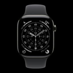 Apple Watch Series 11 GPS + Cellular 46mm Titanio Pizarra Correa Deportiva S/M - esfera analógica