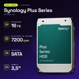 Disco rígido Synology Plus Series 16TB 3,5 polegadas SATA 7200 RPM Cinzento HAT3310-16T - características, 512 MB