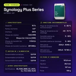 Disco rígido Synology Plus Series 16TB 3,5 polegadas SATA 7200 RPM Cinzento HAT3310-16T - características, 101,8 mm