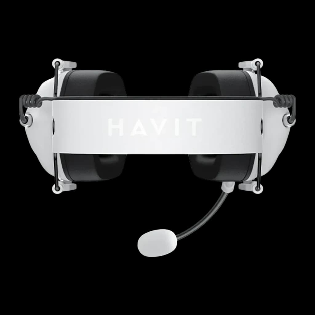 Auriculares Gaming Havit H2033D Inalámbricos Micrófono Driver 50mm Negro/Blanco - diadema con logo HAVIT