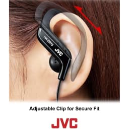 Écouteurs sport JVC HA-EB75 intra-auriculaires jack 3,5 mm Argent - clip ajustable autour du pavillon