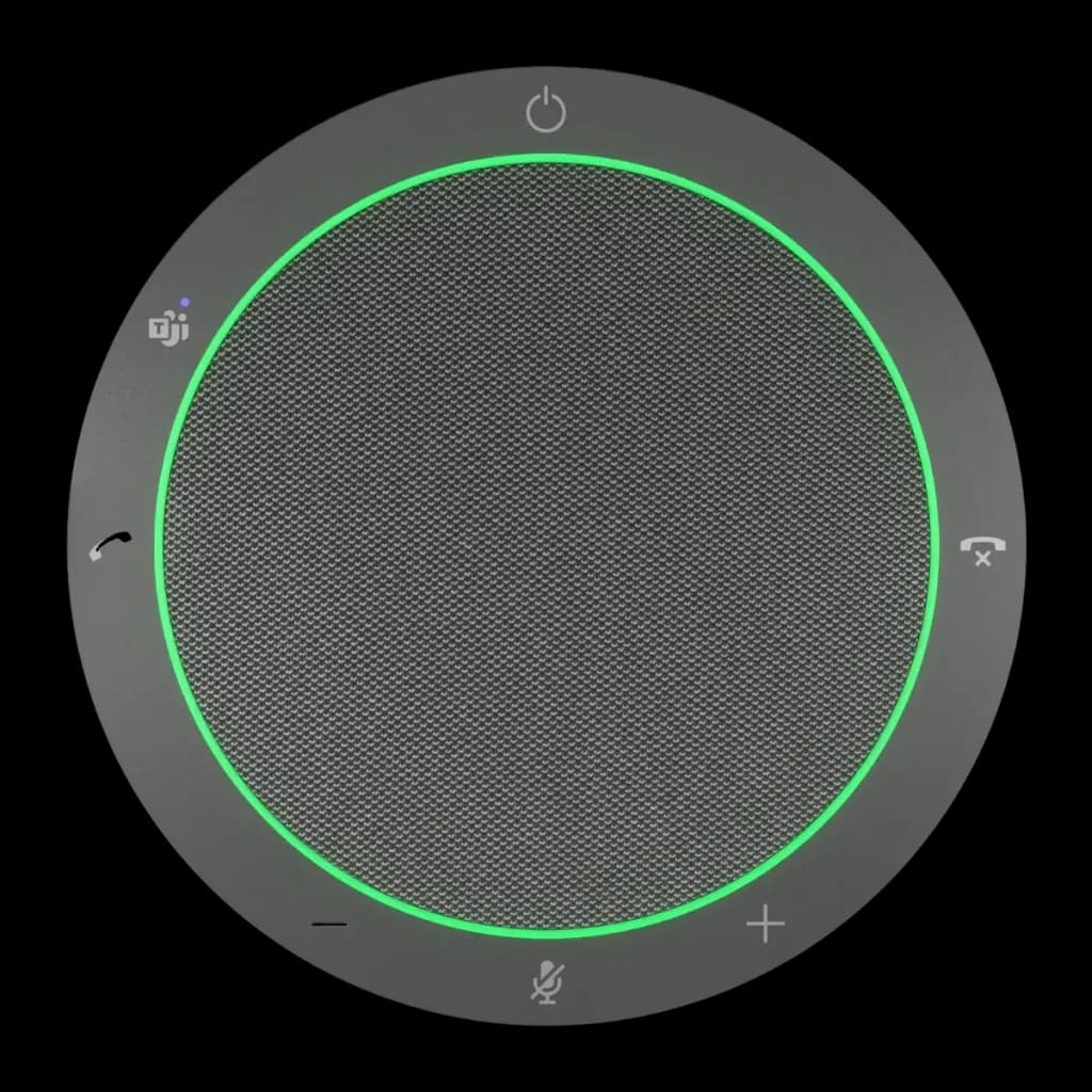 Conférencier Jabra Speak2 40 MS USB-C / USB-A Gris - grille circulaire avec anneau LED vert actif et boutons