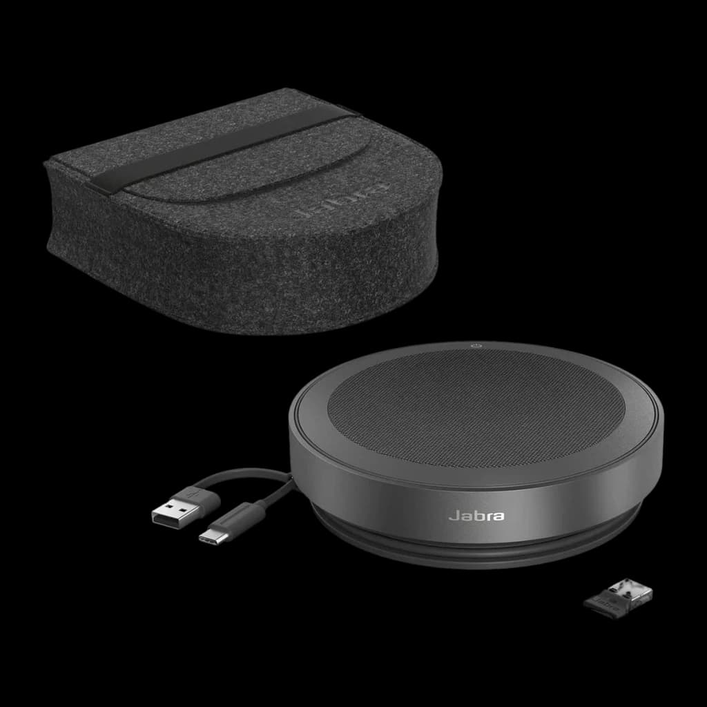 Conférencier Jabra Speak2 40 MS USB-C / USB-A Gris - conférencier, pochette en tissu, câble USB-A/USB-C