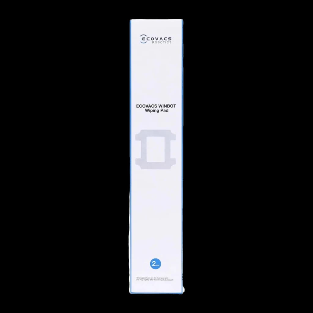 Tampons en microfibre Ecovacs pour Winbot W2S Pack 2W-CC02-0014 Argent - packaging vertical blanc avec logo