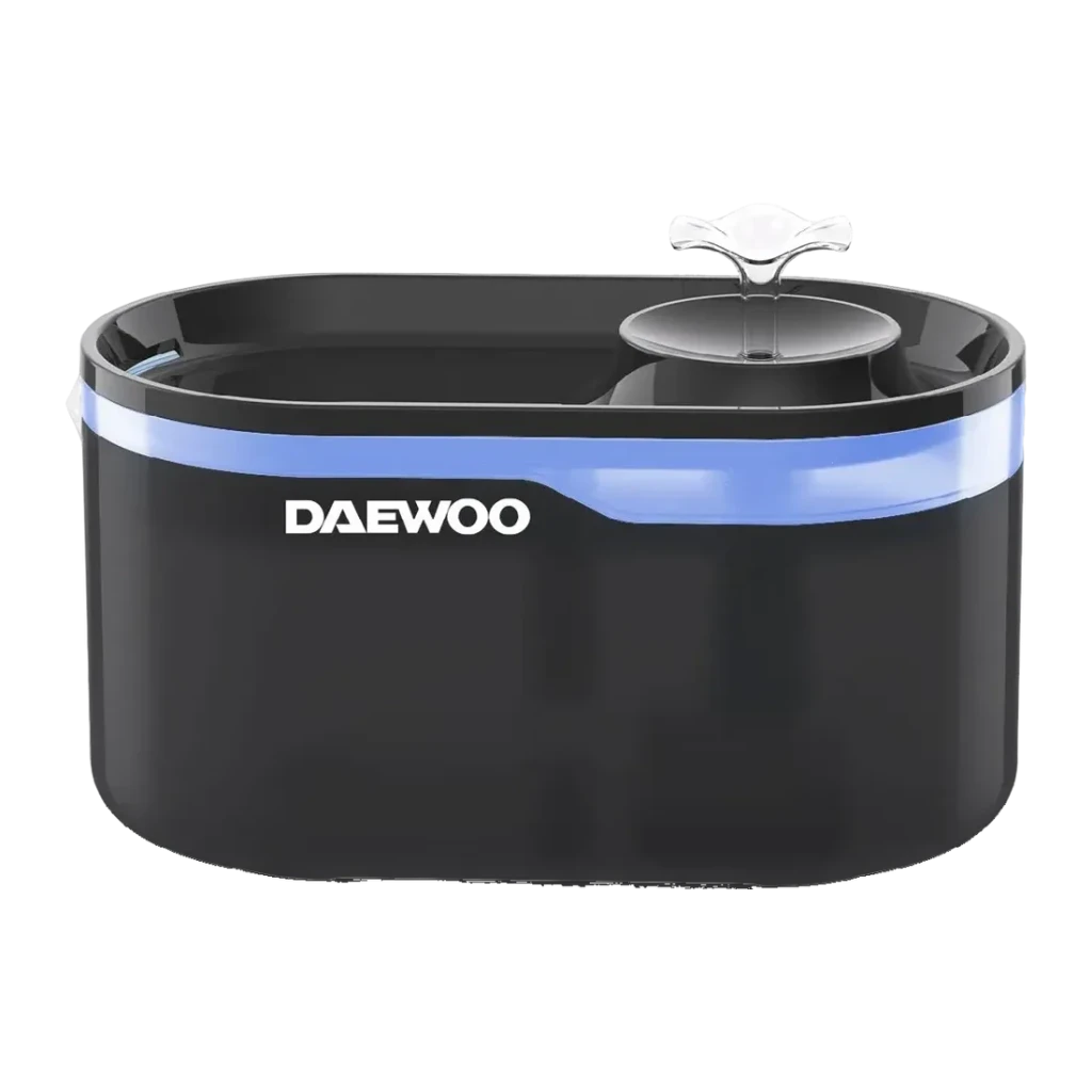 Bebedero automático Daewoo 2,6L Negro Filtro de algodón D-WF006