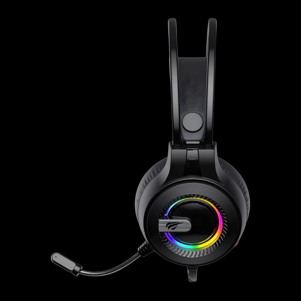 Auriculares Gaming Havit H2040D RGB Micrófono Diadema Negro - iluminación RGB en aro del auricular y micrófono