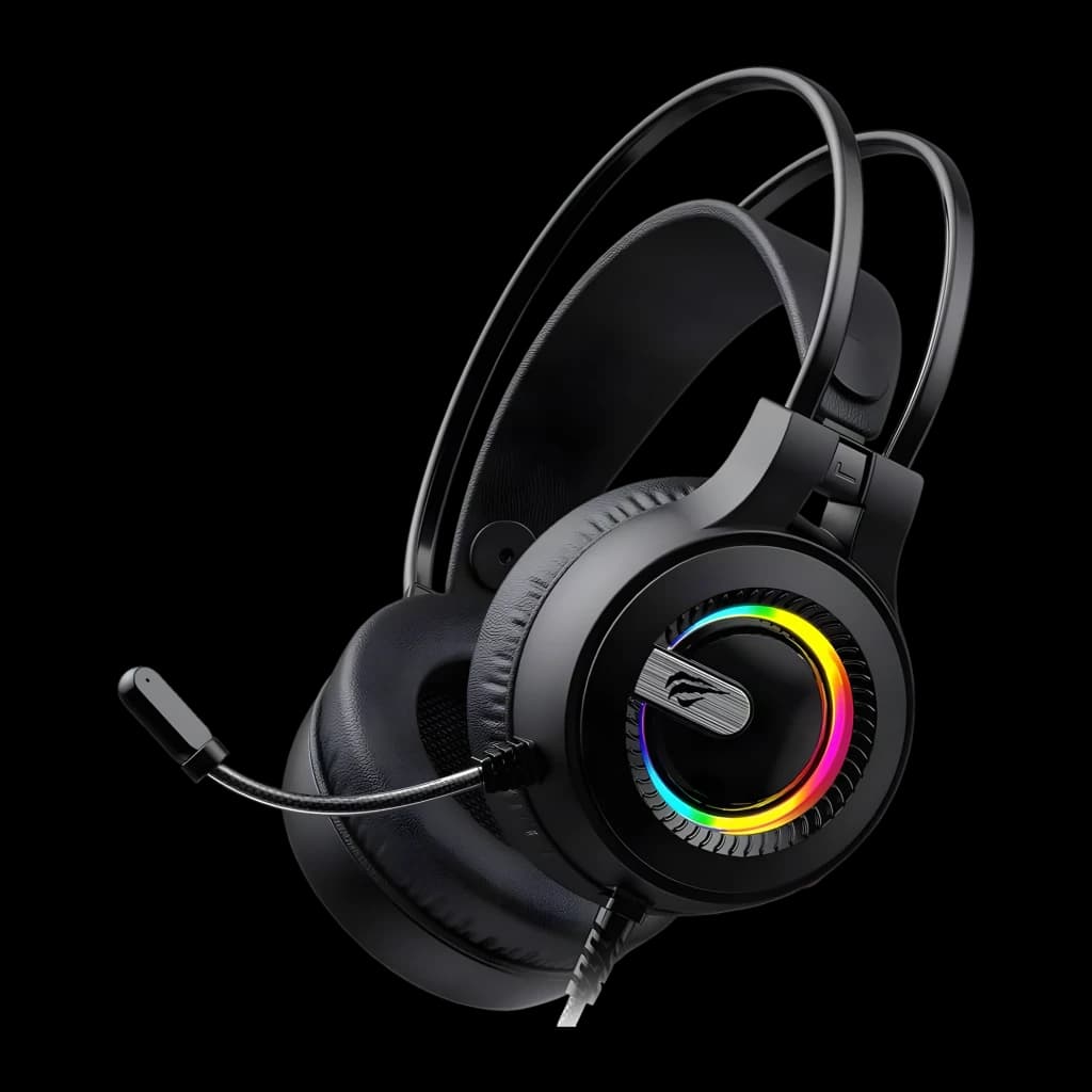 Auriculares Gaming Havit H2040D RGB Micrófono Diadema Negro - aro RGB multicolor en auricular y micrófono