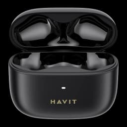 Auriculares Havit TW958 Pro Cancelación de Ruido TWS Bluetooth 5 Negro - interior con auriculares