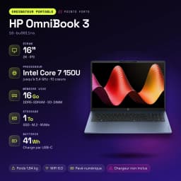 HP OmniBook 3 16GB/1000GB Azul/Gris