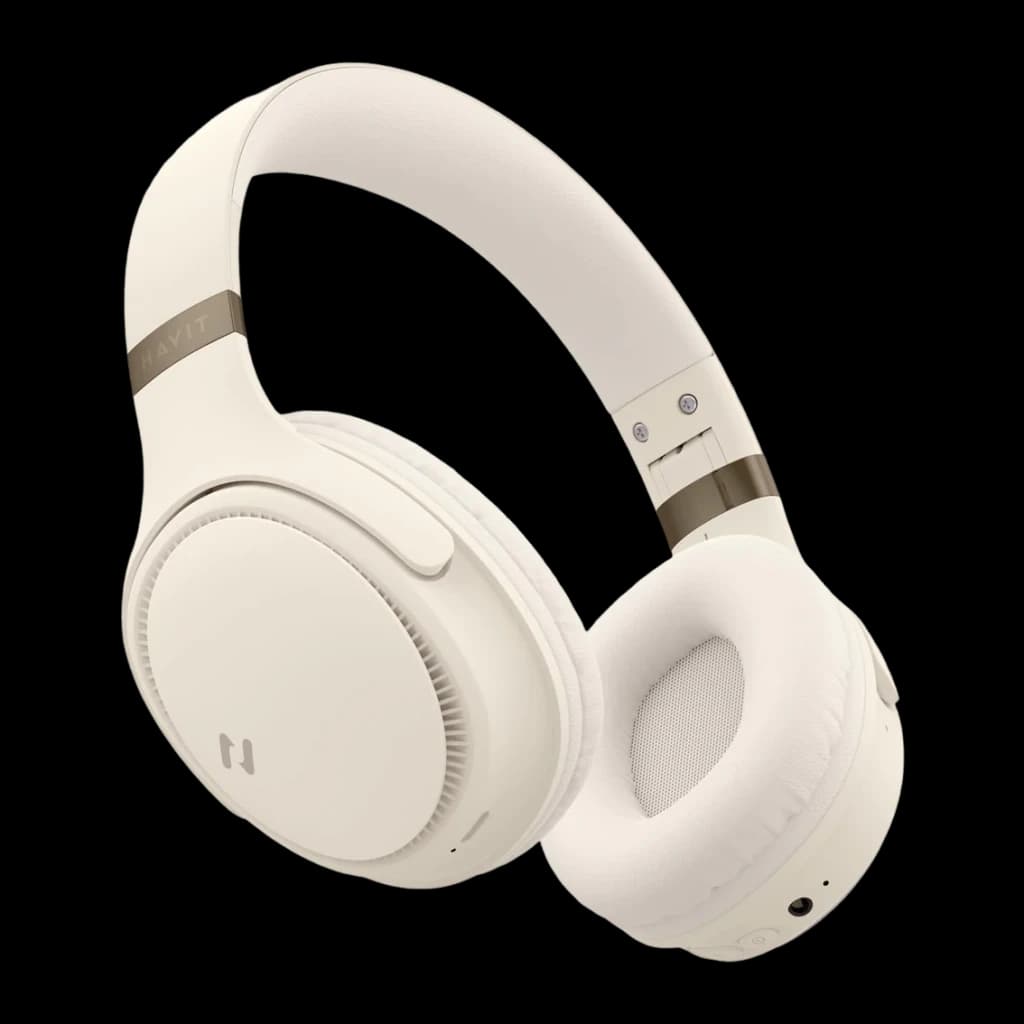 Auriculares Havit Diadema Bluetooth 5.3 36h Amarillo H630BT - almohadillas over-ear, diadema con detalle