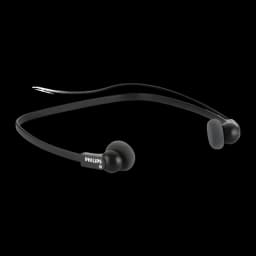 Auscultadores Philips In-Ear Banda para o Pescoço Cabo Jack 3,5mm 64Ω 14mm Preto LFH0234