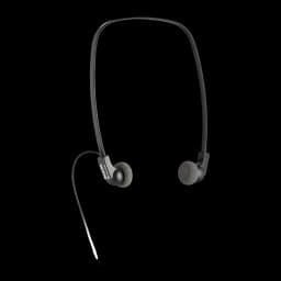 Auscultadores Philips In-Ear Banda para o Pescoço Cabo Jack 3,5mm 64Ω 14mm Preto LFH0234 - banda rígida preta