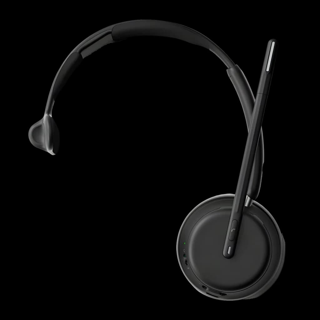 Casque de bureau EPOS Impact 1030T Mono ANC adaptatif hybride Noir - écouteur mono avec micro-perche extensible