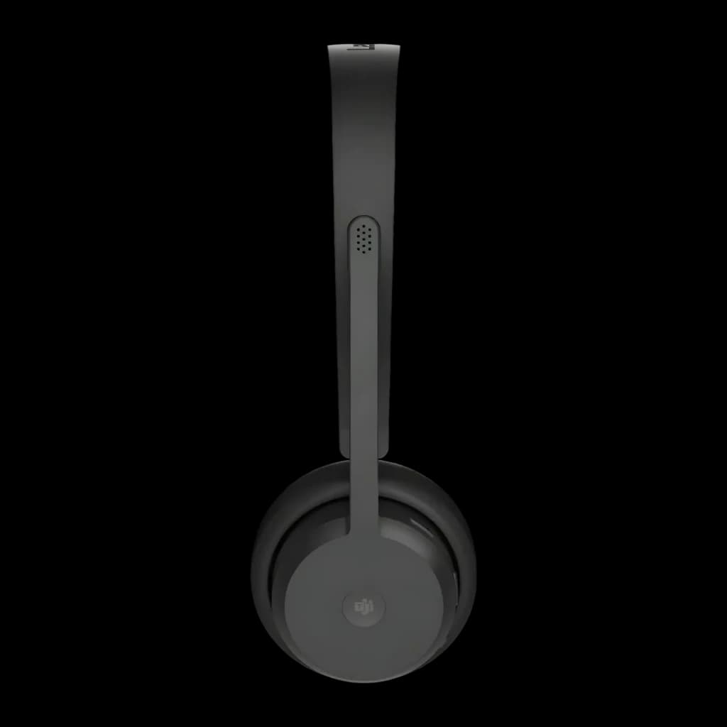 Auriculares Lenovo Wireless VoIP Headset Diadema Bluetooth 5.3 60h Negro - perfil del auricular con rejilla y logo