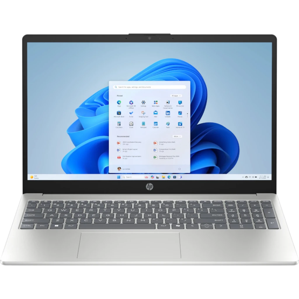 Portátil HP Laptop 16GB/512GB 15,6 pulgadas Full HD IPS AMD Ryzen 5 7520U SSD NVMe M.2 Windows 11 Home Plata 15-fc1001nsx