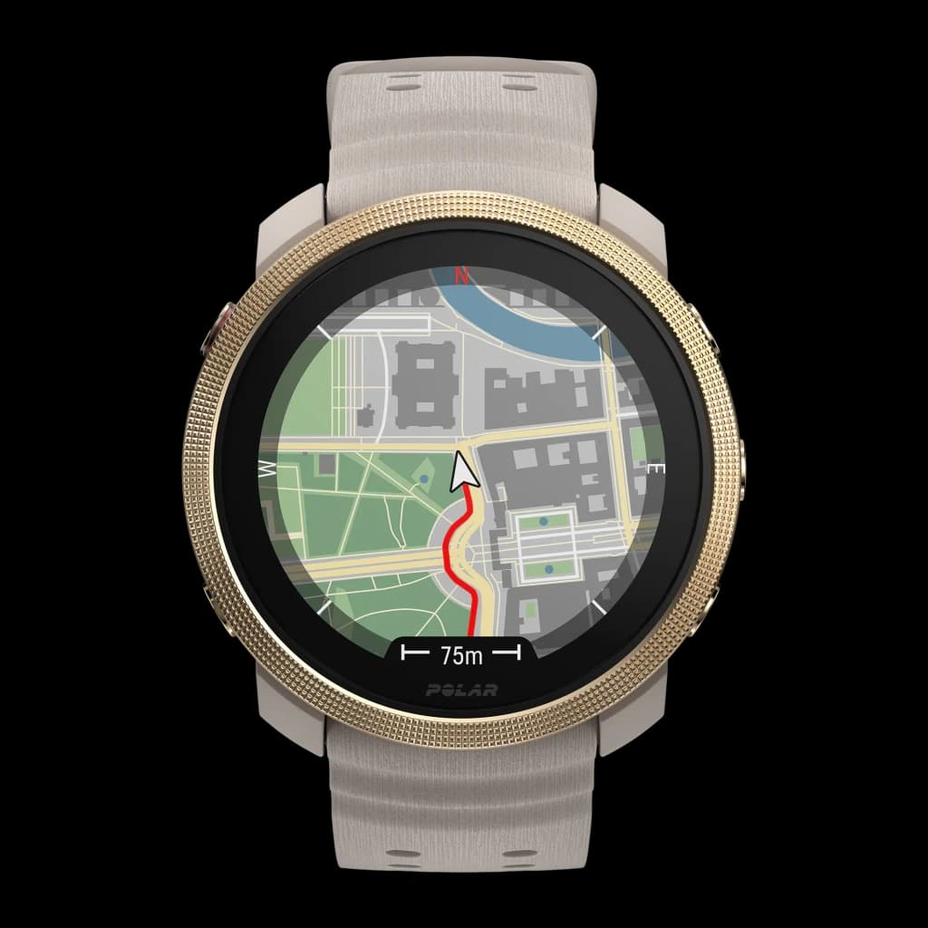 Polar Vantage M3 44.7mm GPS Bateria 90h FC, SpO2, Barómetro, Bússola Cinzento/Areia - ecrã com mapa GPS e rota