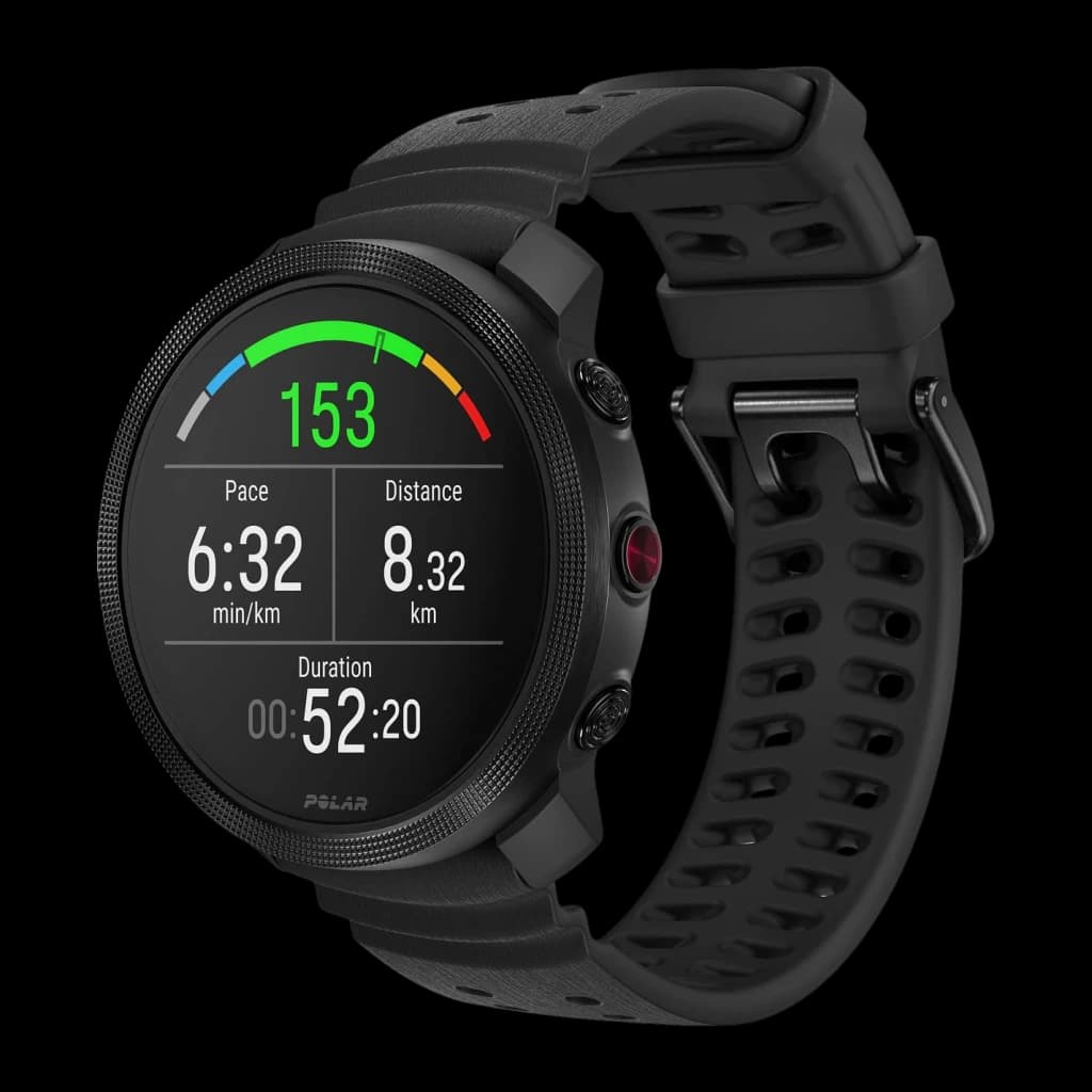 Polar Vantage M3 44,7mm GPS 90h FC, SpO2, Température Cutanée Noir - écran FC 153, allure et distance