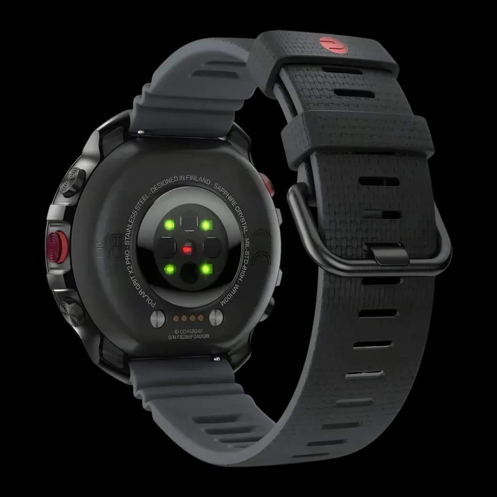 Polar Grit X2 Pro + cinta de peito H10 1.39 polegadas GPS Mapas offline Bateria 10 Dias Preto - sensor ótico