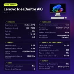 Lenovo IdeaCentre AIO 27ILL11 16GB/512GB Gris