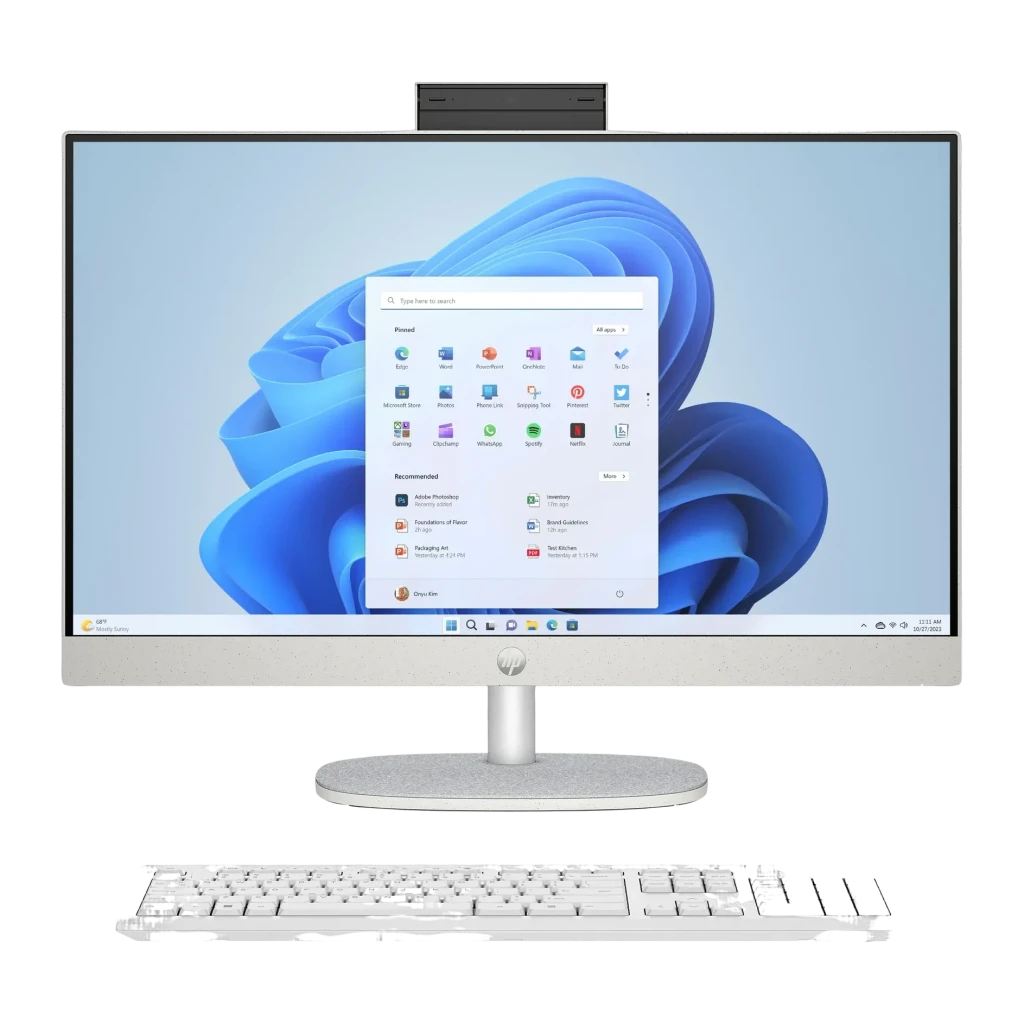 All-in-One HP 8GB/512GB SSD Blanco Intel Core i3-N300 23,8 pulgadas Sin Sistema Operativo 24-cr0013ss