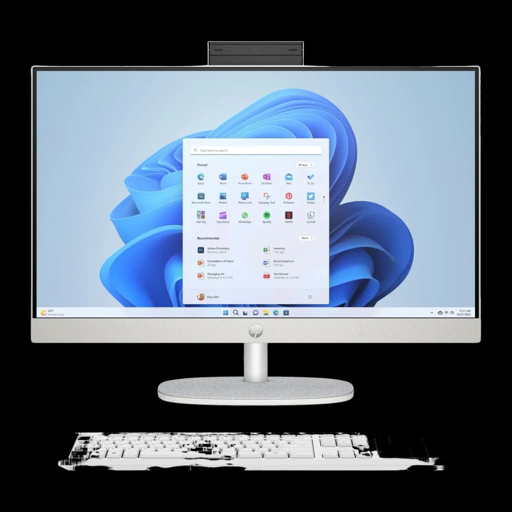 All-in-One HP 8GB/512GB SSD Blanco Intel Core i3-N300 23,8 pulgadas Sin Sistema Operativo 24-cr0013ss