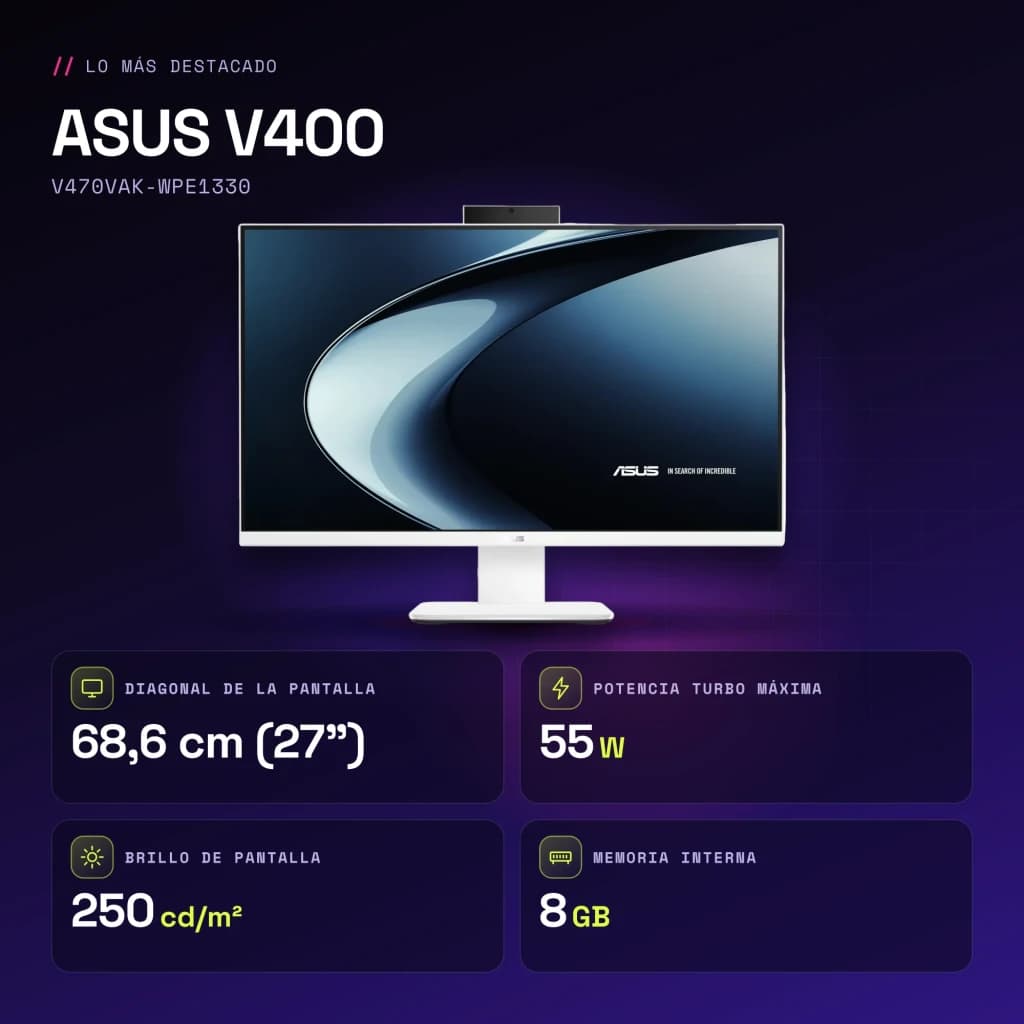 ASUS V400 8GB/512GB Blanco - características