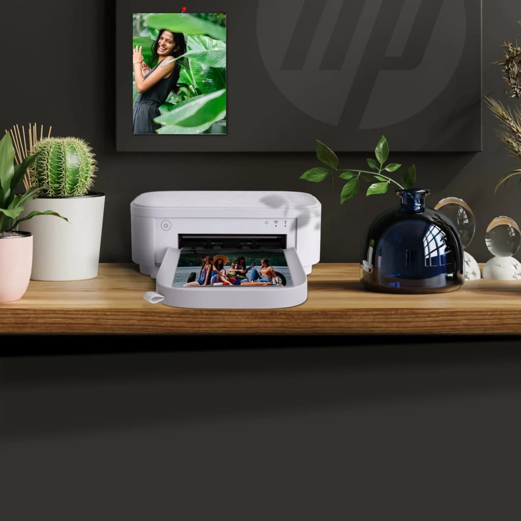 Imprimante photo HP Sprocket Studio Plus Sublimation d'encre WiFi Blanc - impression d'une photo 10x15
