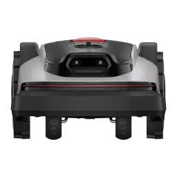 Robot tondeuse Roborock RockNeo Q105 RTK + AI Vision 100min - capteurs AI, bandeau LED rouge et roues avant