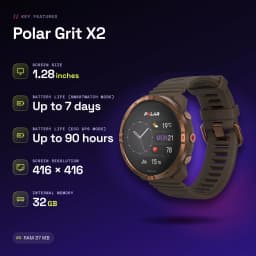 Polar Grit X2 GPS Mapas a Cores Offline Lanterna LED Castanho - características, 37 MB