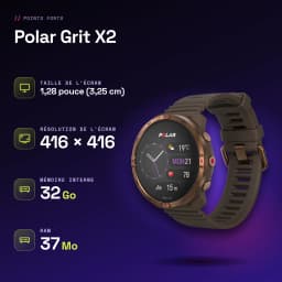 Polar Grit X2 GPS Mapas a Cores Offline Lanterna LED Castanho - características, 275 MHz