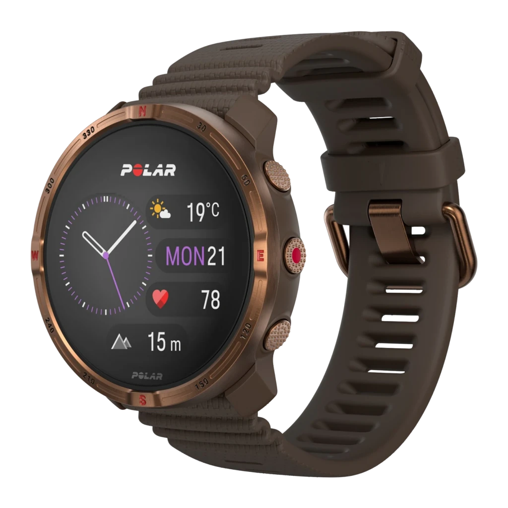 Polar Grit X2 GPS Mapas a Cores Offline Lanterna LED Castanho