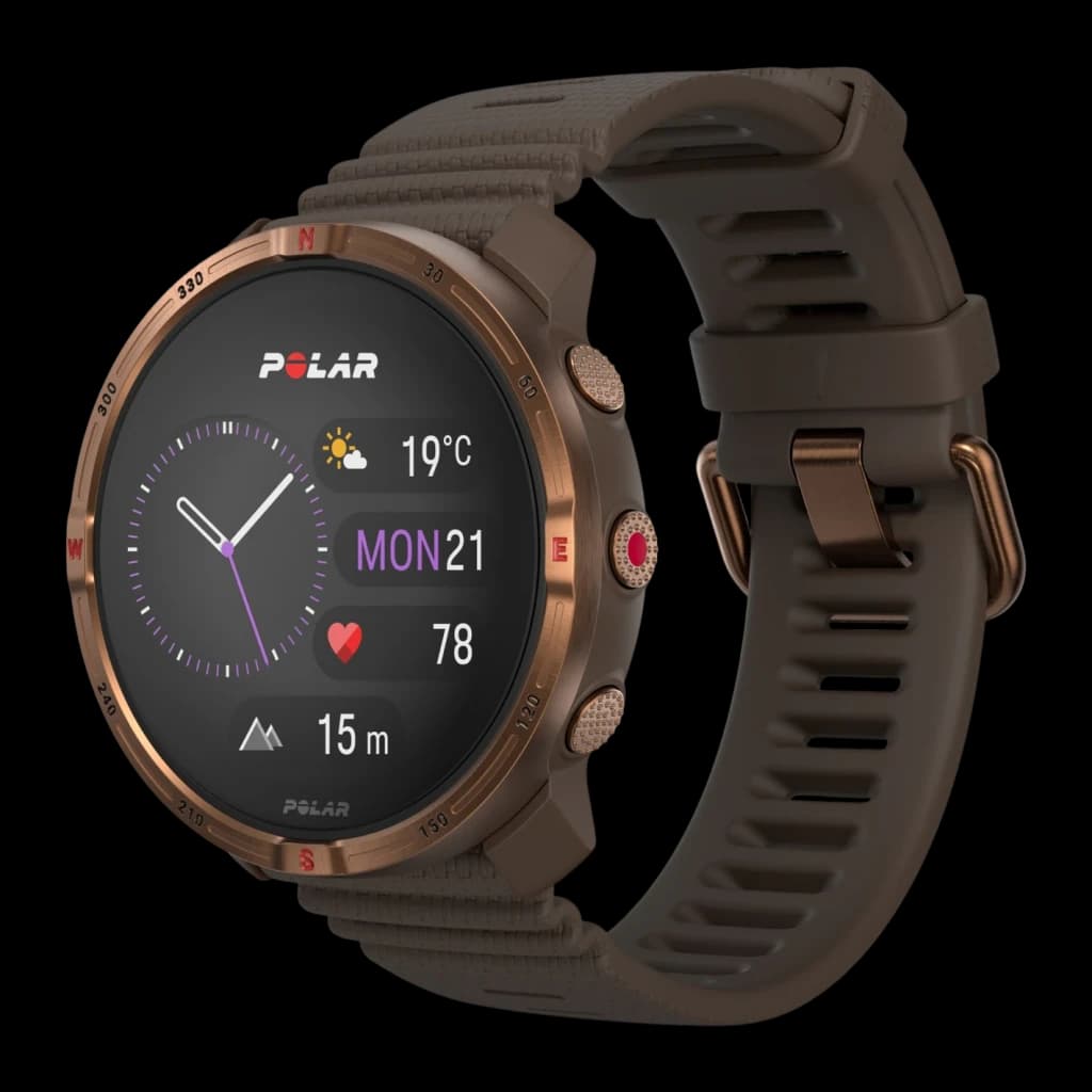 Polar Grit X2 GPS Mapas a Cores Offline Lanterna LED Castanho