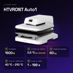 Presse thermique HTVRONT Auto1 1500W 38,1×38,1 cm Blanc - caractéristiques, 16,7 kg