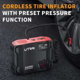 Arrancador de Bateria UTRAI JS5 1600A até 8L Gasolina / 6,5L Diesel - ecrã LCD a mostrar 36 PSI