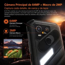 AGM X7 Pro 5G Noir 6Go/256Go MIL-STD-810H 10000mAh Vision Thermique 25fps - module caméras 64MP et 2MP macro