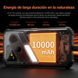AGM X7 Pro 5G Noir 6Go/256Go MIL-STD-810H 10000mAh Vision Thermique 25fps - vue éclatée arrière avec batterie