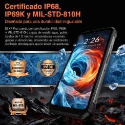 AGM X7 Pro 5G Noir 6Go/256Go MIL-STD-810H 10000mAh Vision Thermique 25fps - certifications IP68, IP69K