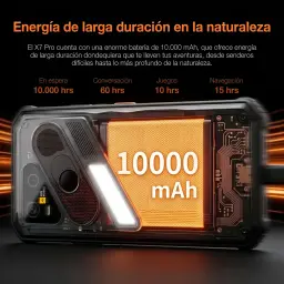 AGM X7 5G 6 Noir Go/256 Go MIL-STD-810H IP68/IP69K 10000mAh Vision Thermique 256x192px - intérieur transparent