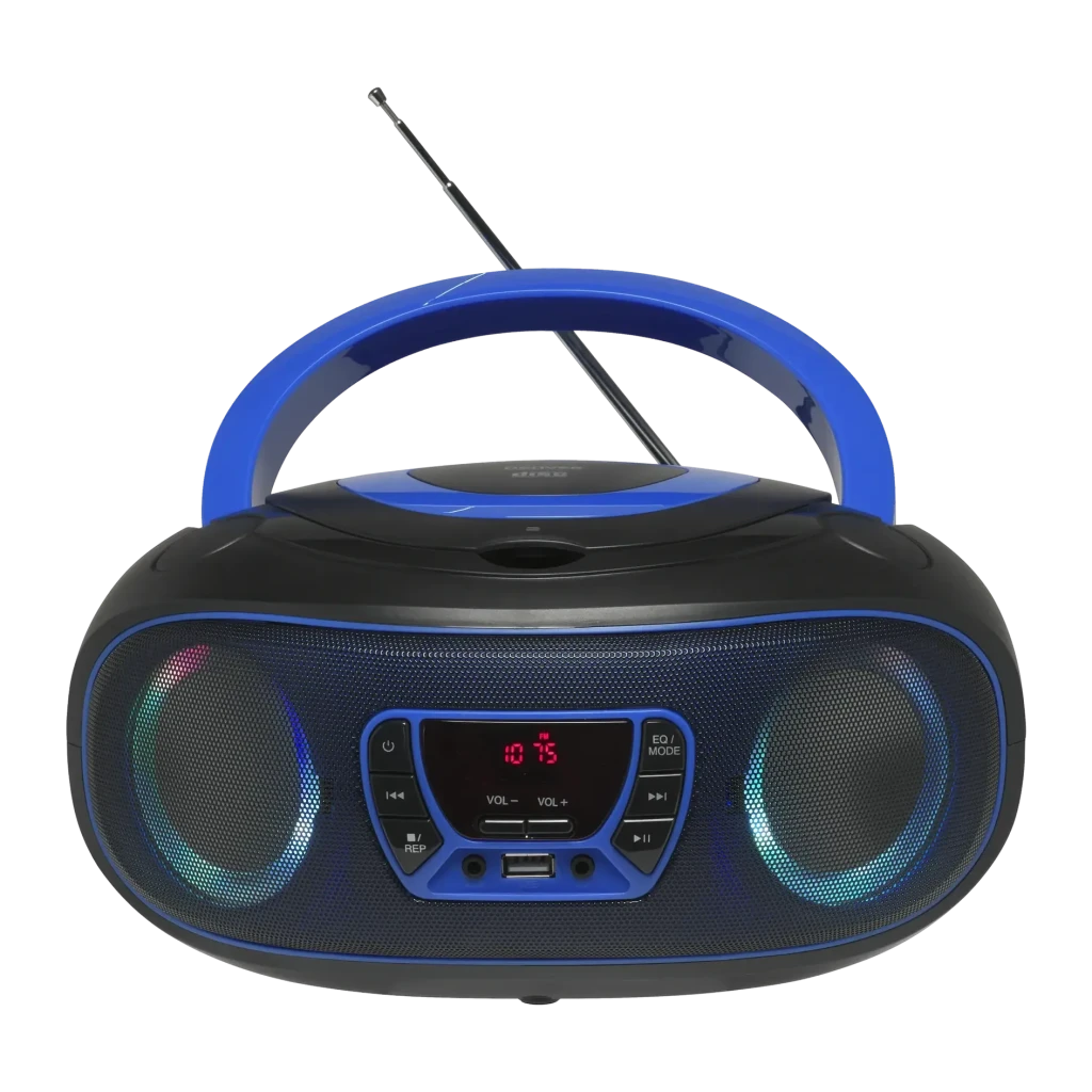 Lecteur CD Denver FM Secteur / Piles Bluetooth Bleu TCL-212BT