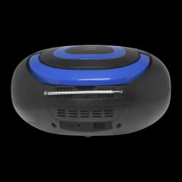 Lecteur CD Denver FM Secteur / Piles Bluetooth Bleu TCL-212BT - antenne FM, ports USB et alimentation, grilles