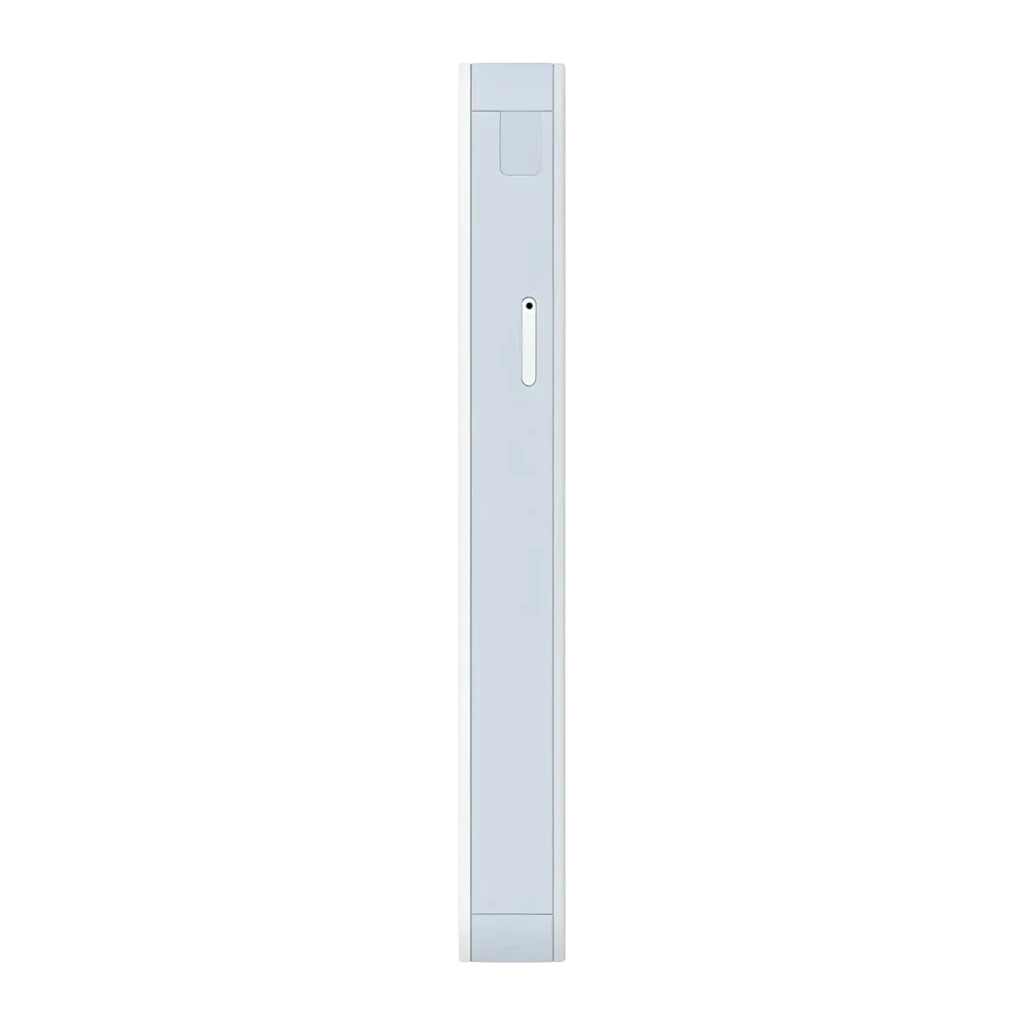 Router 5G D-Link F518 Blanco WiFi 6 AX1800 Doble Banda, vista lateral: perfil estrecho con ranura LED y tapa superior