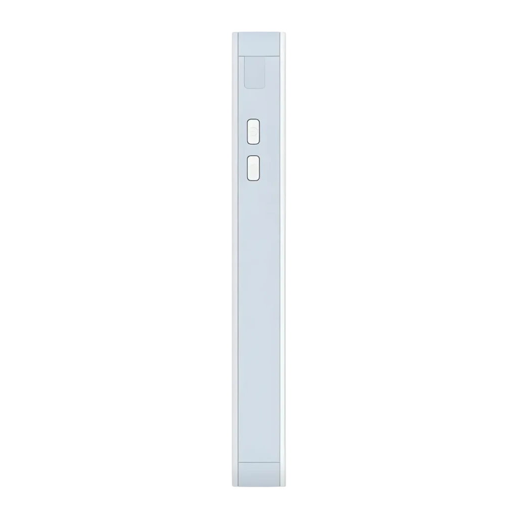 Router 5G D-Link F518 Blanco WiFi 6 AX1800 Doble Banda, vista lateral: perfil estrecho con dos botones y ranura superior