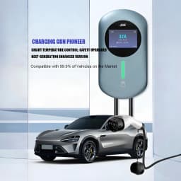 Chargeur Voiture Électrique SJL Borne de Recharge avec Lecteur de Cartes 11kW Type 2 Câble 5m - écran LCD