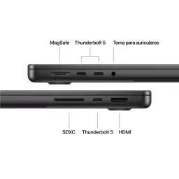Apple MacBook Pro Noir - ports MagSafe, Thunderbolt