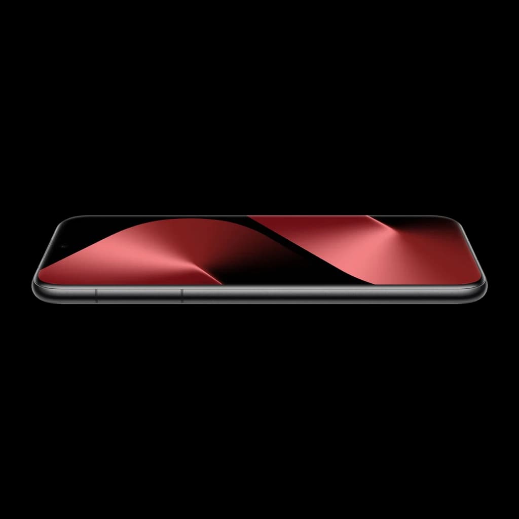 Huawei Pura 80 Ultra 16GB/512GB Negro 6.8 pulgadas OLED 120Hz 50MP OIS, vista lateral: perfil horizontal con pantalla