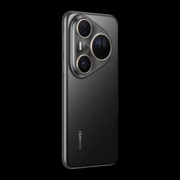 Huawei Pura 80 Ultra 16GB/512GB Negro 6.8 pulgadas OLED 120Hz 50MP OIS, vista trasera en ángulo: módulo de cámaras triple